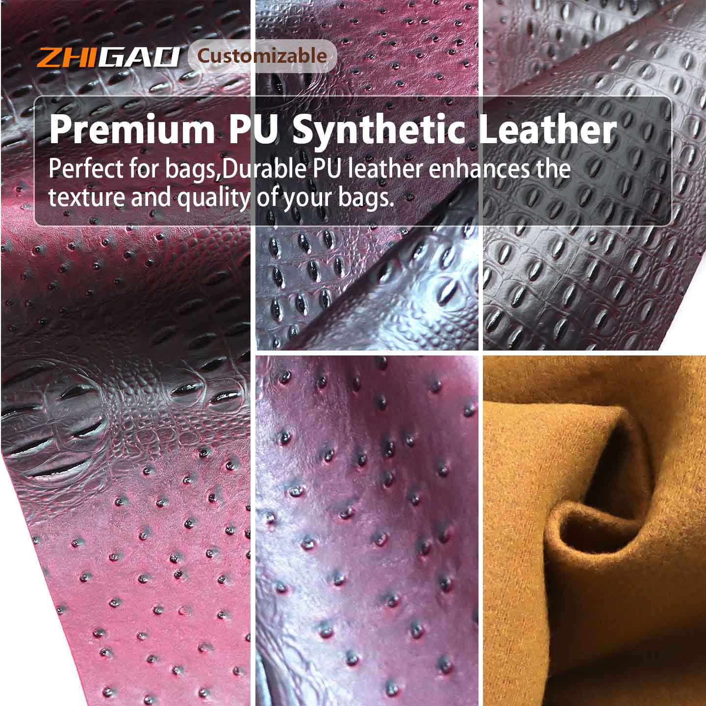 Zhigao Leather Factory Releases Novum Premium Ostrich Exemplum PU Leather pro Pera Vestibulum Zhigao Leather Factory Releases Novum Premium Ostrich Exemplum PU Leather pro Pera Vestibulum