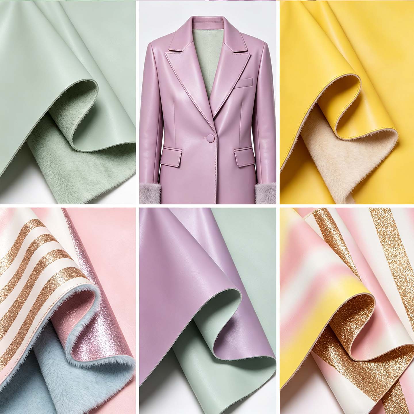 Ultra Mollis Lambskin-aspectus PU Leather pro vestimentis moderni vestis seu vestis et forma apta pallii
