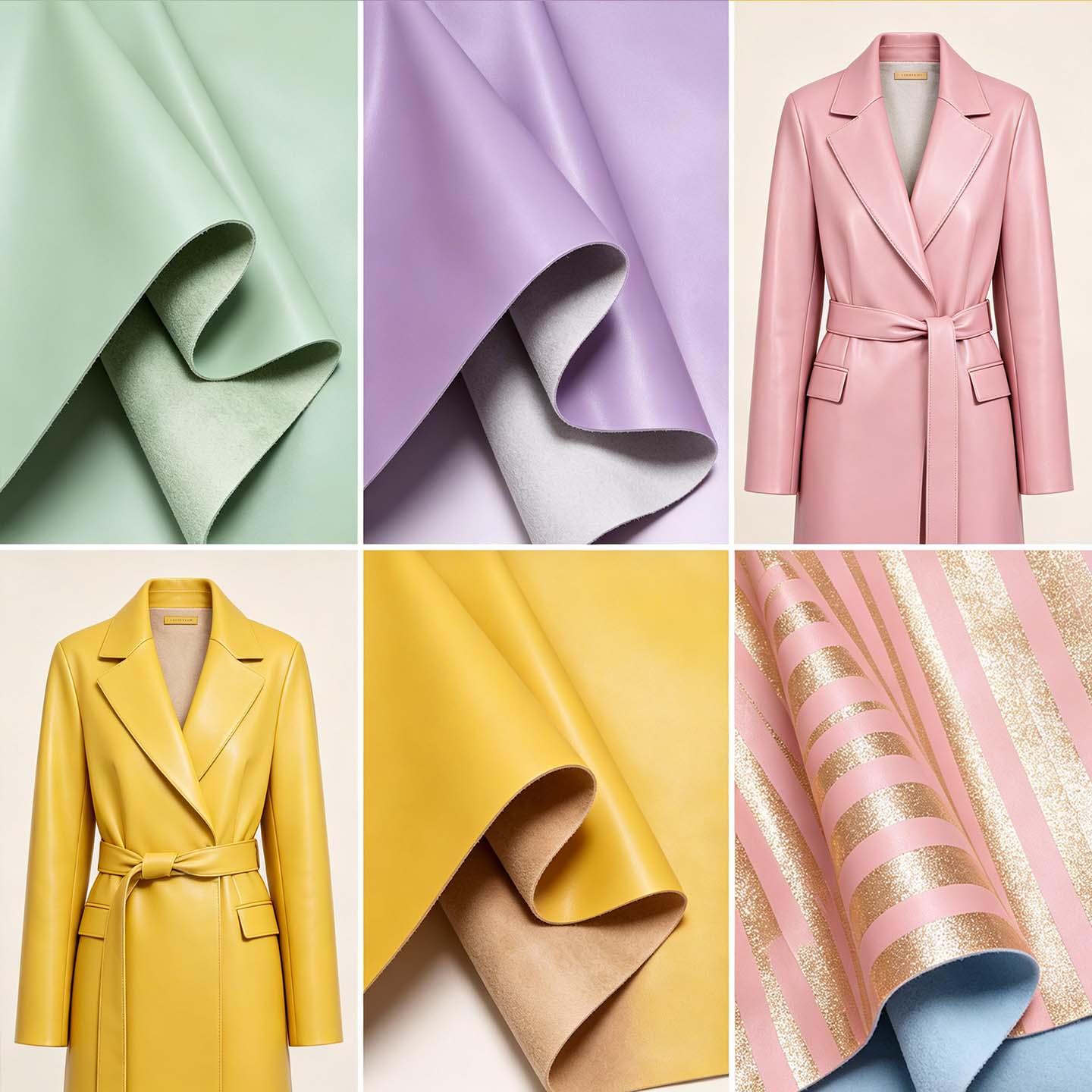 Ultra Mollis Lambskin-aspectus PU Leather pro vestimentis moderni vestis seu vestis et forma apta pallii