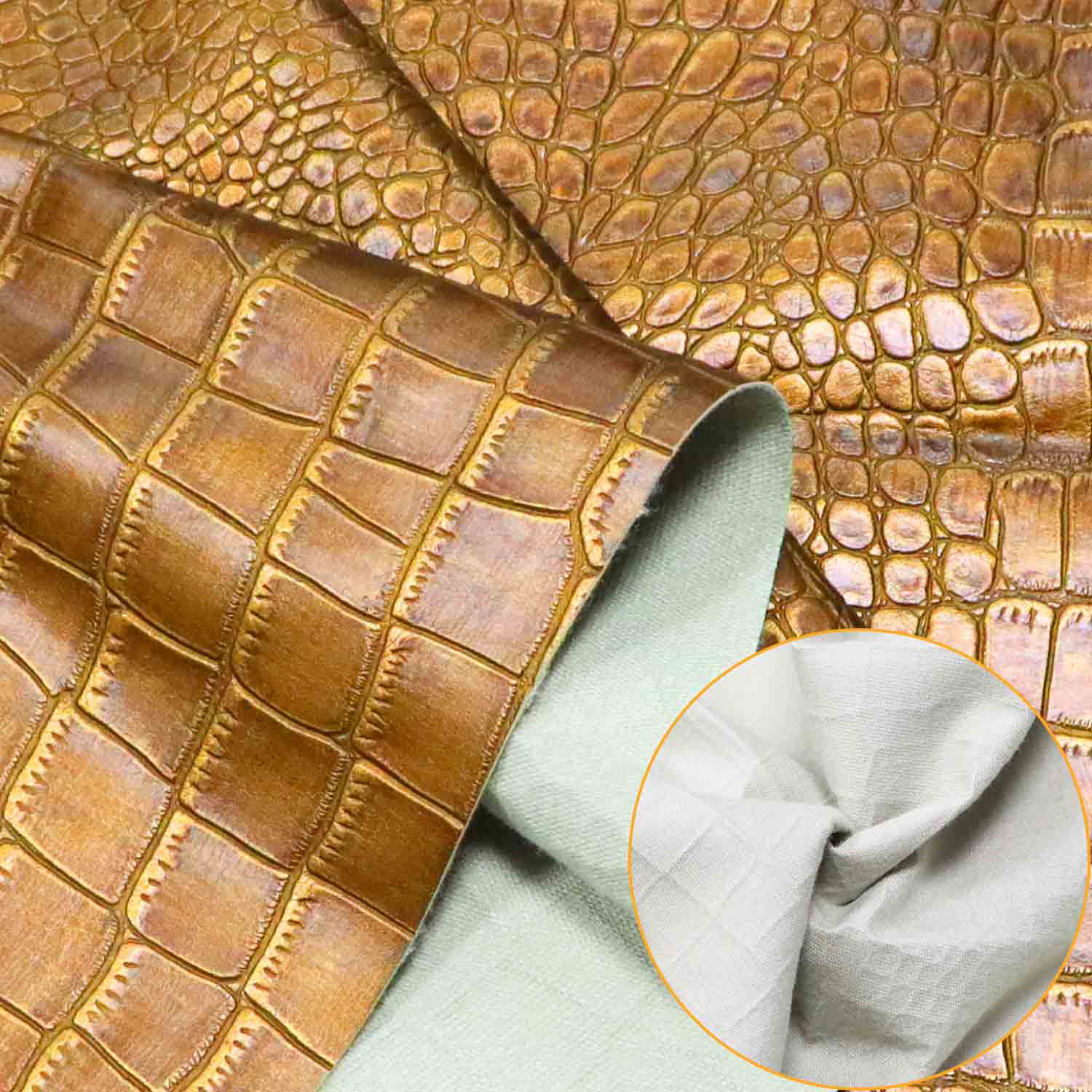 Custom Anguis Cutis Embossed PU Leather